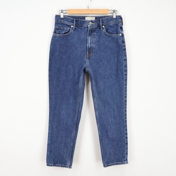 Everlane The Original Cheeky Jean Straight Leg Indigo Blue Wash Size 29 Crop - Picture 1 of 6